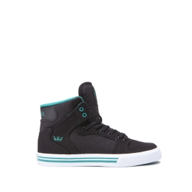 Supra VAIDER Høye Sneakers Barn Svart/Hvite | NO-55578